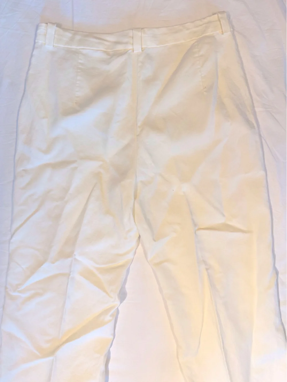 ZARA Ivory Straight Leg Trousers